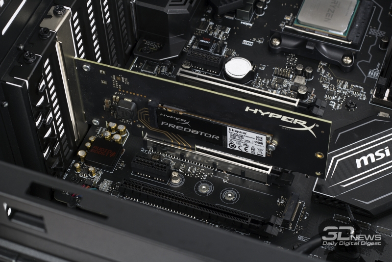  Установка M.2-накопителя при помощи платы PCI Express x4 