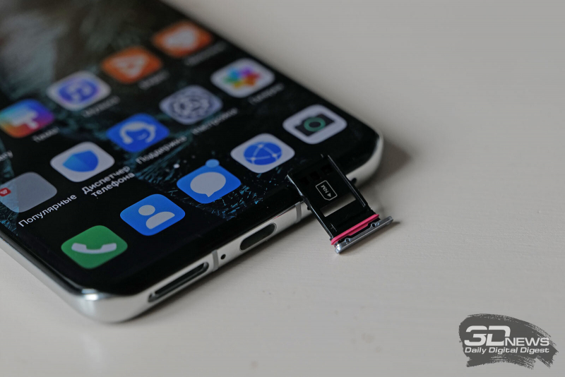  Слот для двух карточек nano-SIM или одной nano-SIM и одной nanoSD 