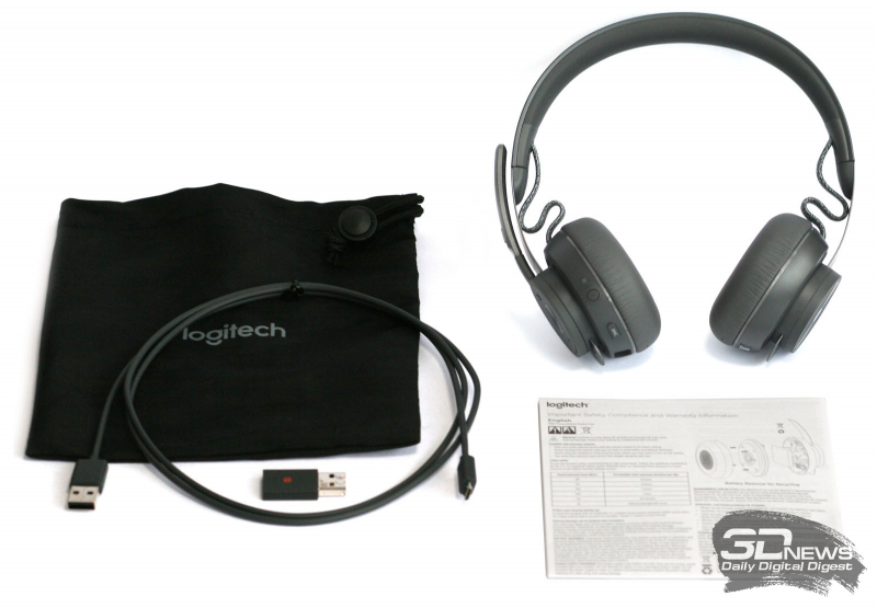  Комплект поставки гарнитуры Logitech Zone Wireless Plus 