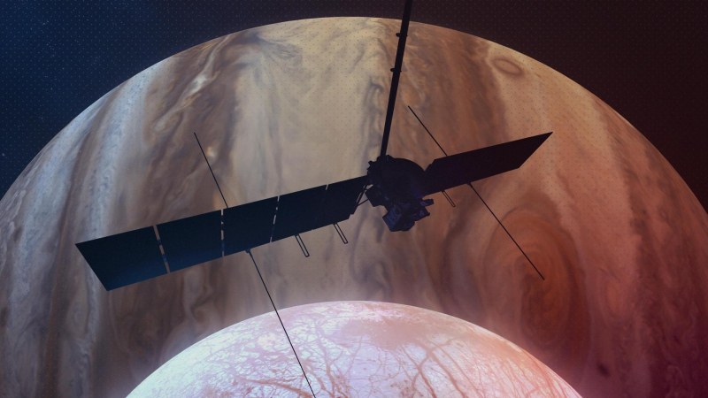  Europa Clipper будет изучать Европу и Юпитер. Графика NASA/JPL 