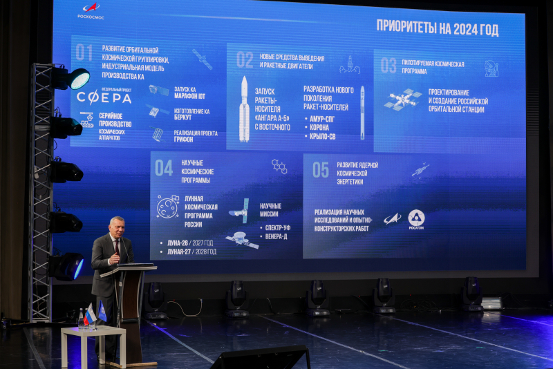  Юрий Борисов о приоритетных проектах ракетно-космической отрасли. Фото Роскосмоса 