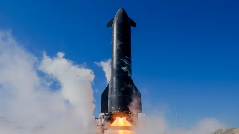  Третье огневое испытание двигателей корабля Starship для девятого испытательного запуска. Источник изображения: SpaceX 