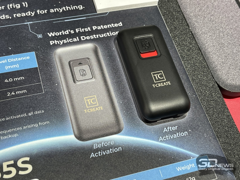  T-CREATE EXPERT P35S Destroyed Portable SSD 
