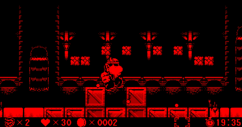  А вот, собственно, одна из ключевых причин, по которым Virtual Boy провалился: водрузив на голову тяжеленную и нескладную гарнитуру, пользователь, привыкший уже к живописному многоцветью и довольно высокому разрешению картинок NES и SNES, обнаруживал себя в каком-то монохромном, угловатом филиале ада, — погружению в виртуальность способ её представления здесь, обусловленный зияющим несовершенством имевшихся в наличии технологий, никак не споспешествовал (источник: Nintendo) 