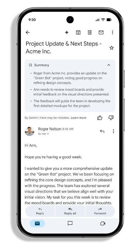 ИИ начал автоматически конспектировать содержимое писем Gmail