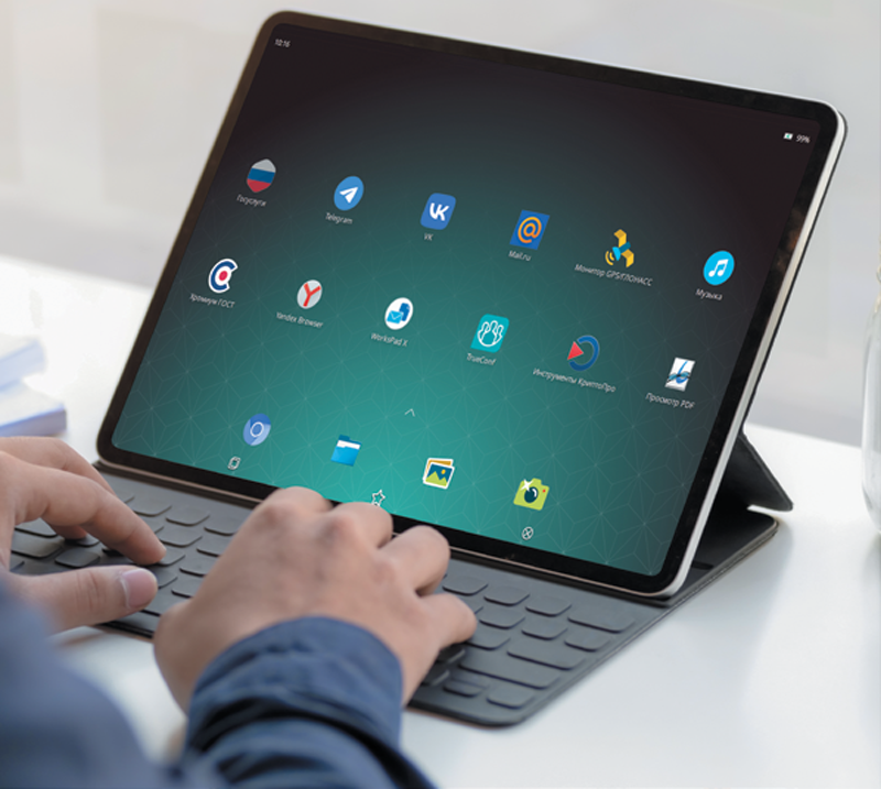  Планшетный компьютер с операционной системой Astra Linux Mobile (источник изображения: astra.ru) 