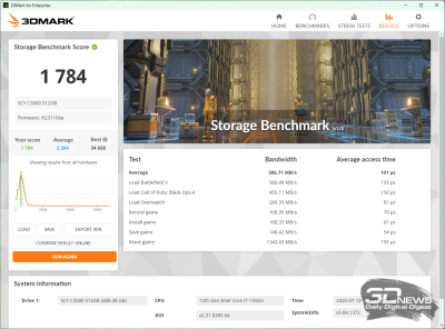  3DMark storage (от электросети) 