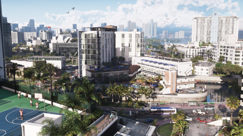  Если приглядеться, станцию аренды велосипедов можно разглядеть над автобусом в нижней части скриншота 