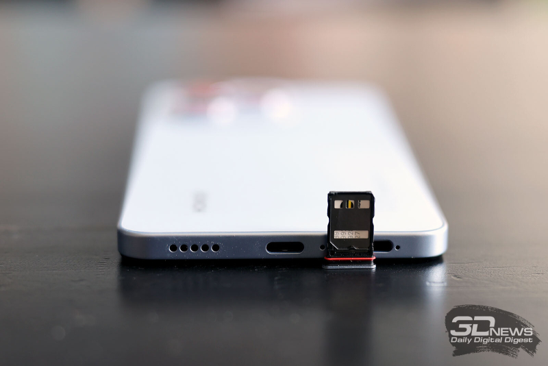  HONOR X8d, слот для двух карточек nano-SIM 