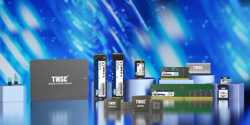  Разнообразная DRAM- и NAND-продукция из ассортимента китайской Shenzhen Techwinsemi Technology Co., третьей в перечне торгующихся на бирже A-share companies по направлению компьютерной памяти после BIWIN и Longsys (источник: TWSC) 