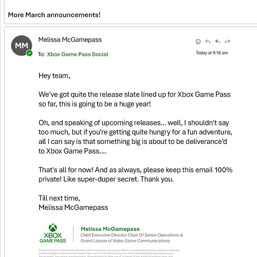  Источник изображения: X (Xbox Game Pass) 