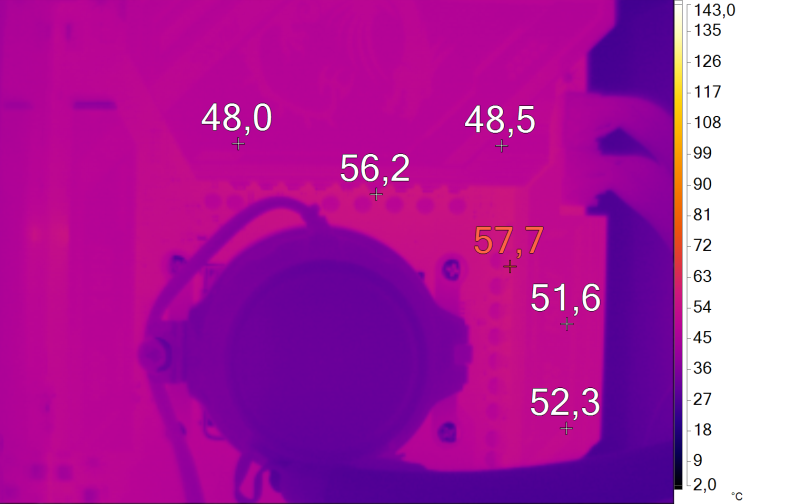  Нагрев конвертера питания MSI MAG X870E GAMING PLUS MAX WIFI 