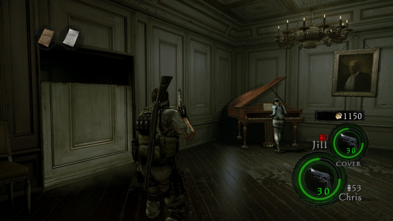  Куда же без отсылок к RE1 с играющей мелодию Джилл 