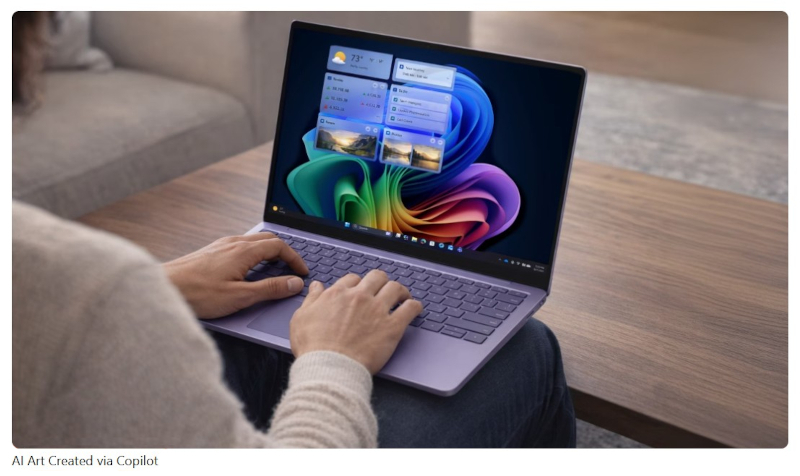  Сгенерированное Copilot изображение неверно отображает виджеты Windows 11 
