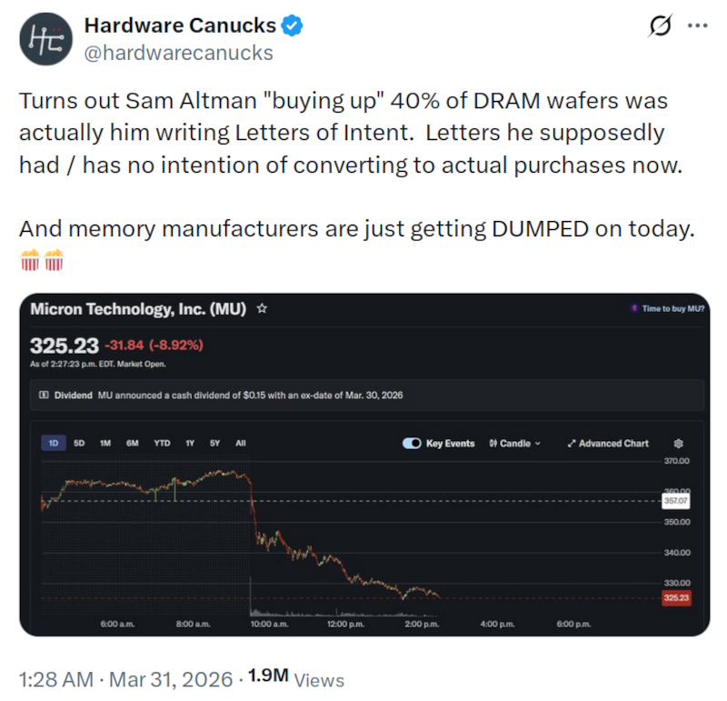  Источник изображения: @hardwarecanucks / x.com 