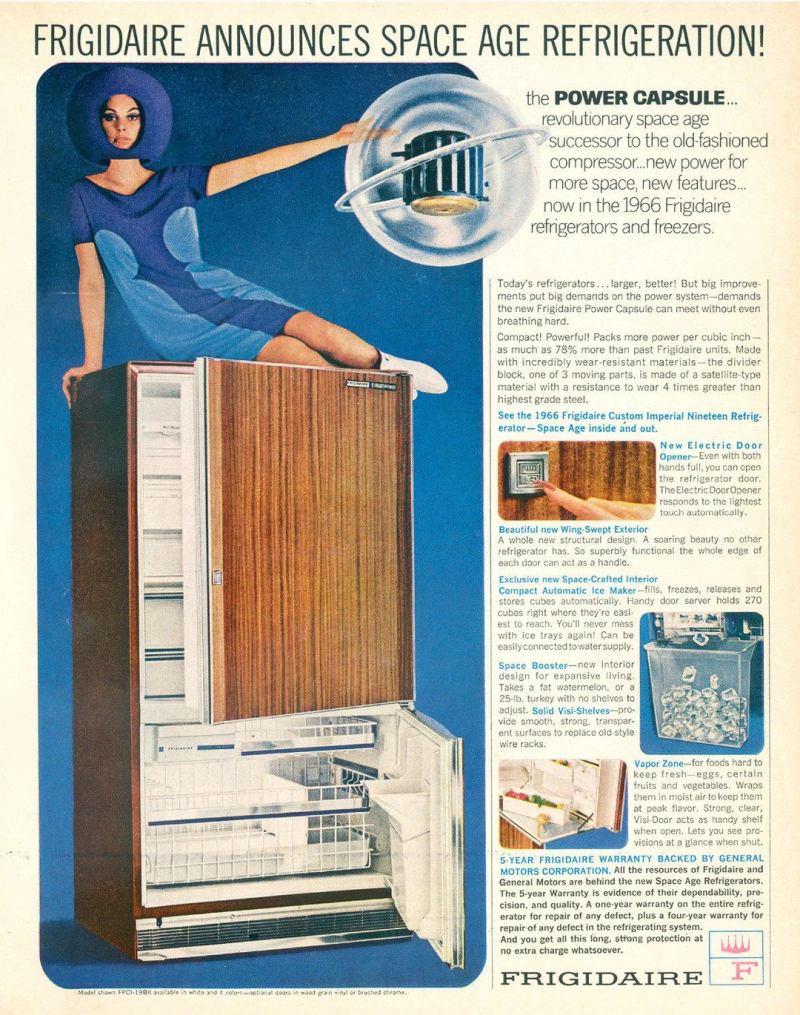 Типичная реклама 1960-х годов: бытовую технику называли