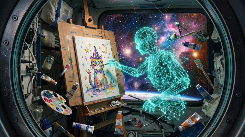  Какому же собеседнику генеративной модели не придётся по душе ощущение причастности к по-настоящему высоким (аж орбитального уровня) технологиям! (Источник: ИИ-генерация на основе модели Nano Banana 2) 