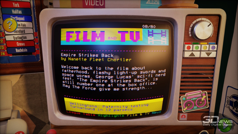  Комментарии излишни, на дворе год 1980-й (а на пузатом телевизоре можно постоянно читать соответствующие времени новости) 