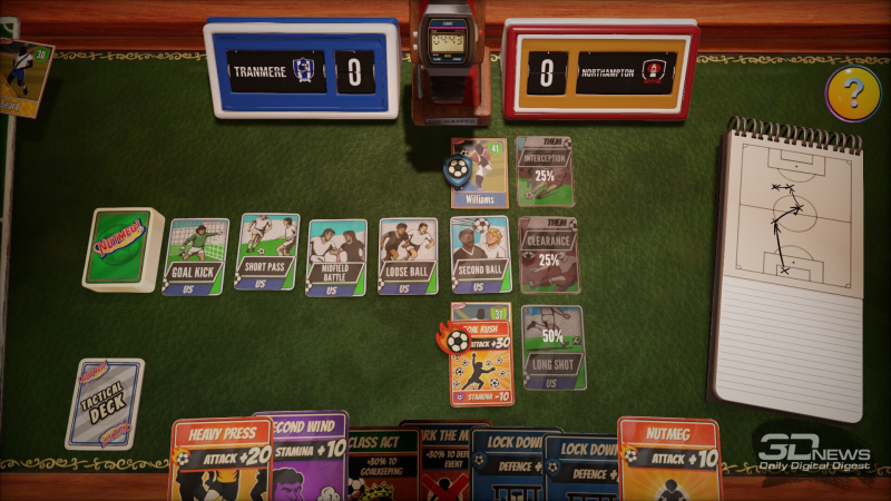  А вот, собственно, и матч. К слову, D&D-история, когда при 50-процентной вероятности гола его не будет в 99 случаях из 100, тут не характерна &mdash; все вероятности соответствуют действительности 