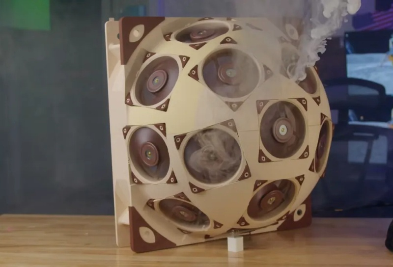 Блогер смастерил «суперкупол» для ПК из 15 вентиляторов Noctua — температура системы упала на 20 °C