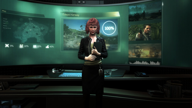  Современные эпизоды в оригинальной Black Flag предлагали управление сотрудником &laquo;Абстерго&raquo; с видом от первого лица 