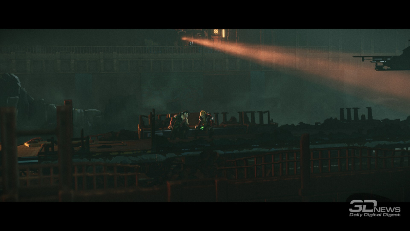  Иногда игра предлагает стелс-сегменты, где вам предстоит скрываться от прожектора. Попадёте на свет &mdash; схлопочете пулю 