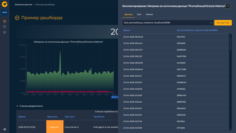  Экспорт в CSV 