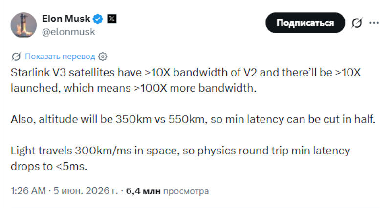  Источник изображения: x.com/elonmusk 