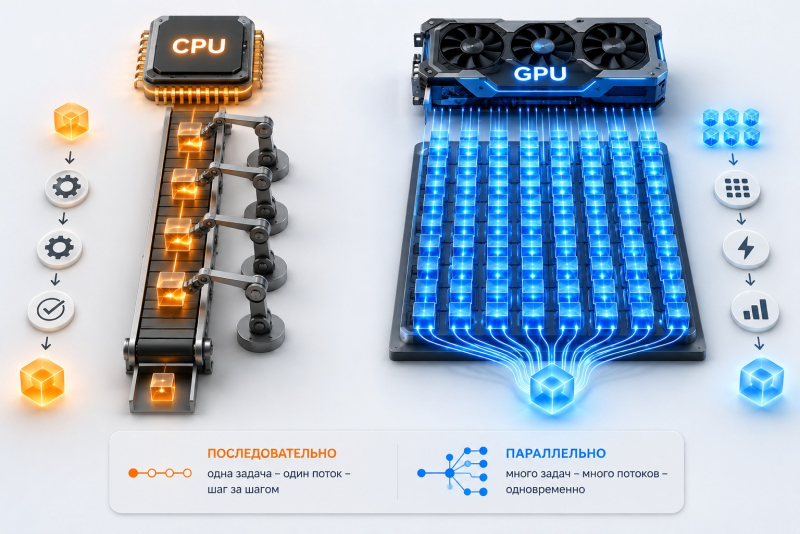  Сравнение процессоров: CPU против GPU 