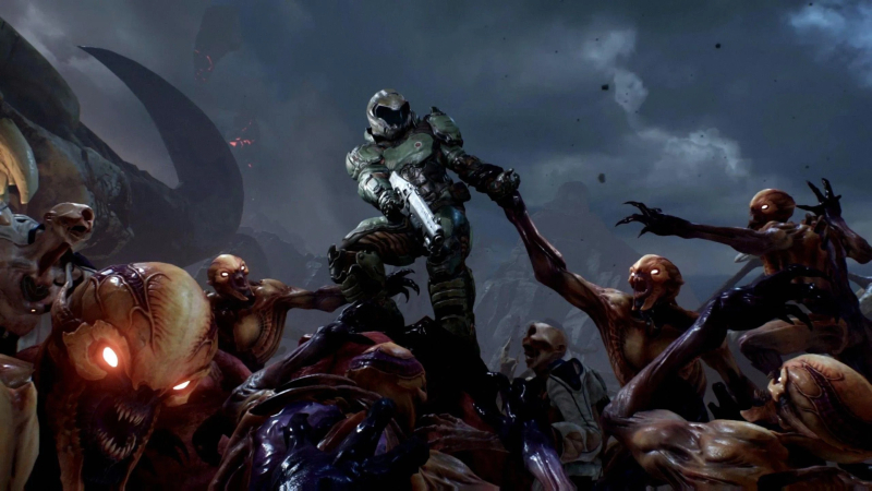  Команда Doom (2016) насчитывала примерно 75 человек (источник изображения: Steam) 