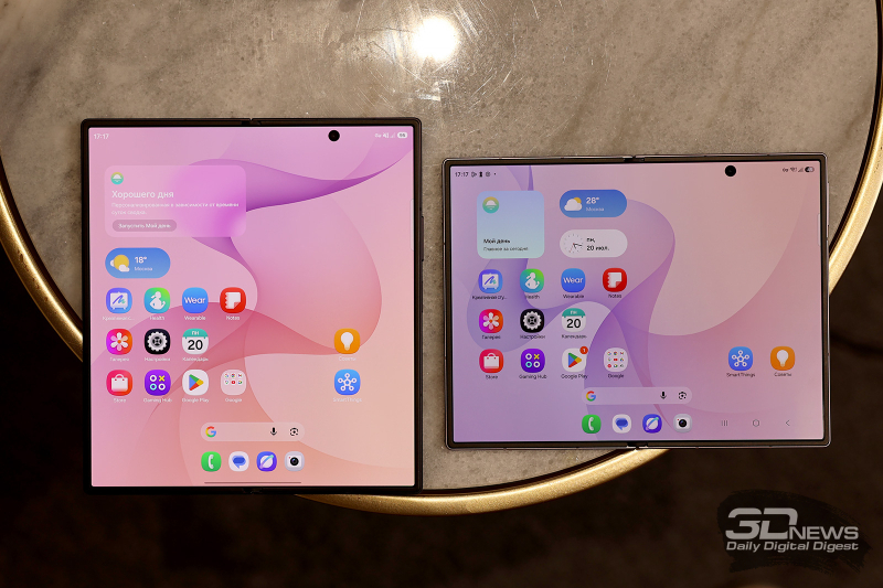 Samsung Galaxy Z Fold8 Ultra (слева) и Samsung Galaxy Z Fold8 (справа) 