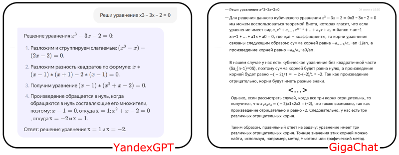  &laquo;Алиса AI&raquo; и &laquo;ГигаЧат&raquo; 