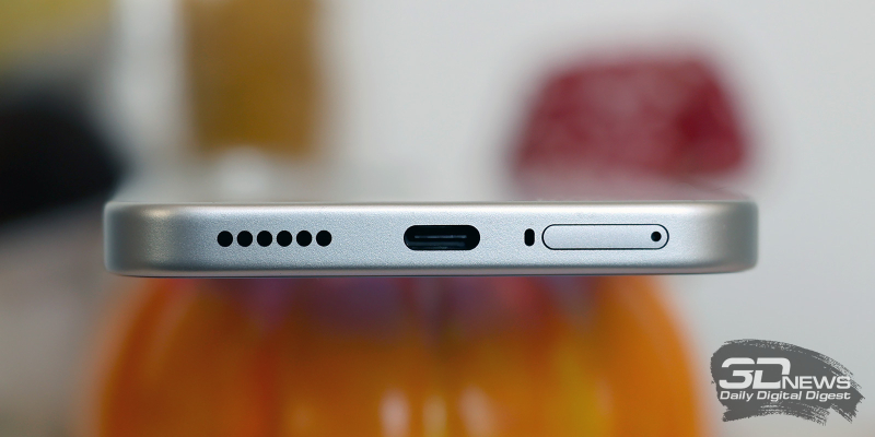  Xiaomi Redmi Note 17 Pro Max, нижняя грань: микрофон, порт USB Type-C, динамик 