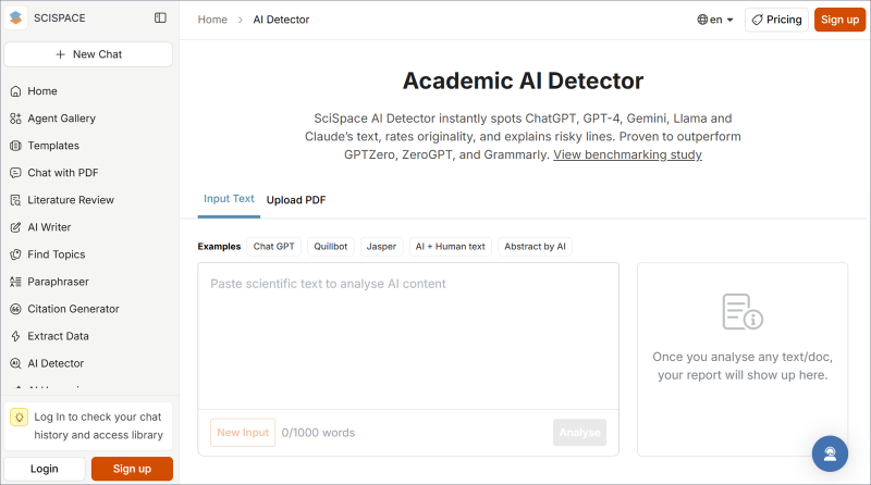  SciSpace AI Detector 